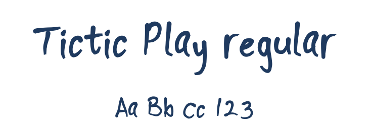 Tictic Play regular Font Preview