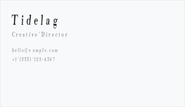 Tidelag Business Card