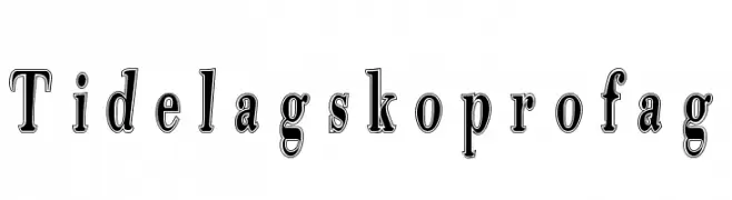 Tidelagskoprofag  フリーフォントのダウンロード