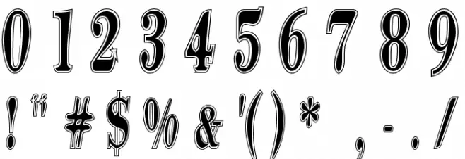 Tidelagskoprofag Font OTHER CHARS