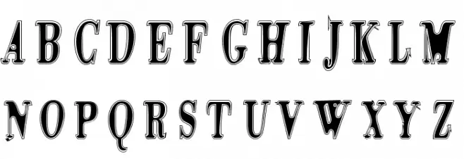 Tidelagskoprofag Schriftart Groß