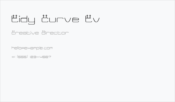 Tidy Curve TV Business Card
