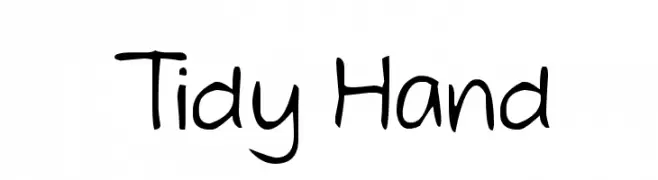 Tidy Hand  नि: शुल्क फ़ॉन्ट्स डाउनलोड