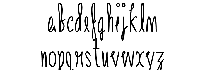 Tidy Toothbrush 101 Font LOWERCASE