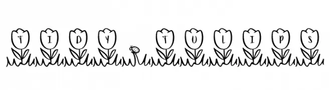Tidy*Tulips  Скачать бесплатные шрифты