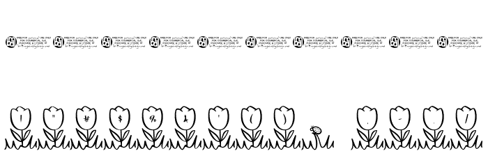 Tidy*Tulips Font OTHER CHARS
