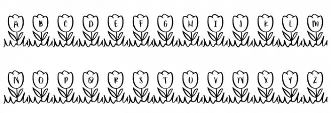 Tidy*Tulips Font Litere mari