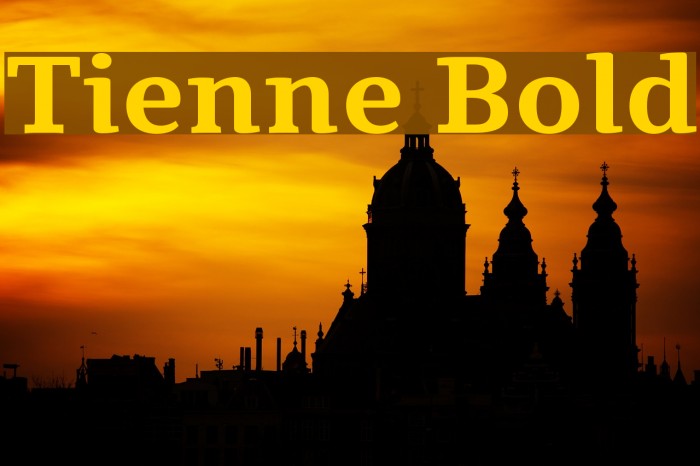 Tienne Bold Font examples