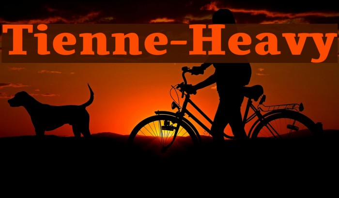 Tienne-Heavy Font examples