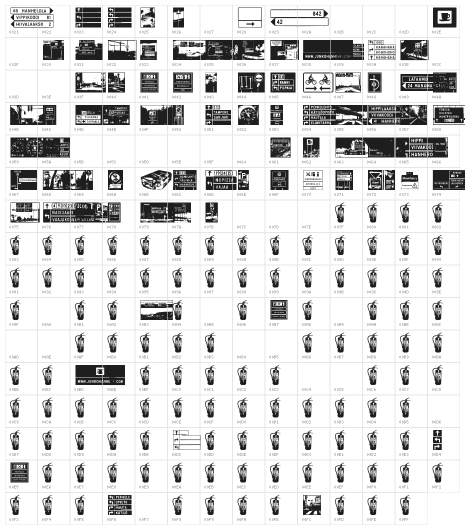 Tienpll Character Map