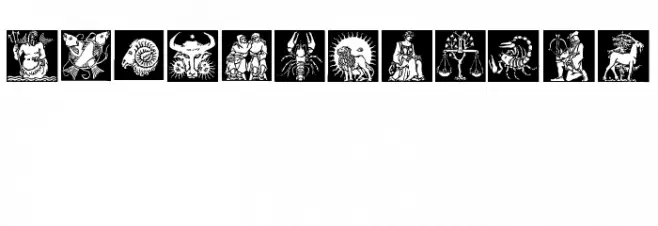 Tierkreis 1 Schriftart Groß