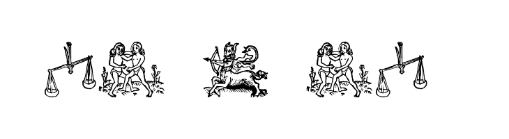 Tierkreis 3 Schriftart