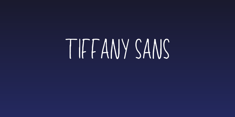 Tiffany Sans Social Header