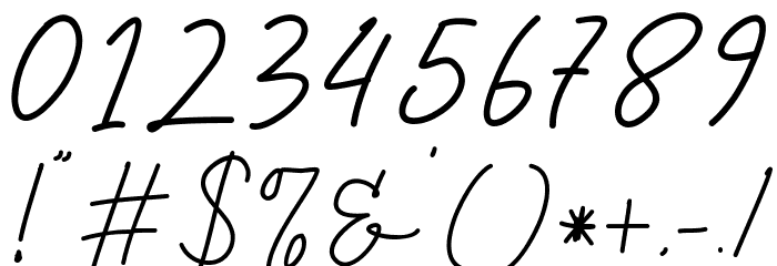 Tiffany Script Font OTHER CHARS
