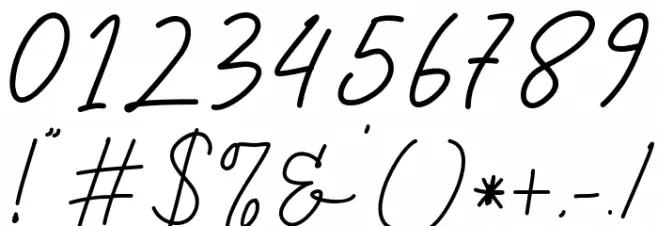 Tiffany Script Font OTHER CHARS