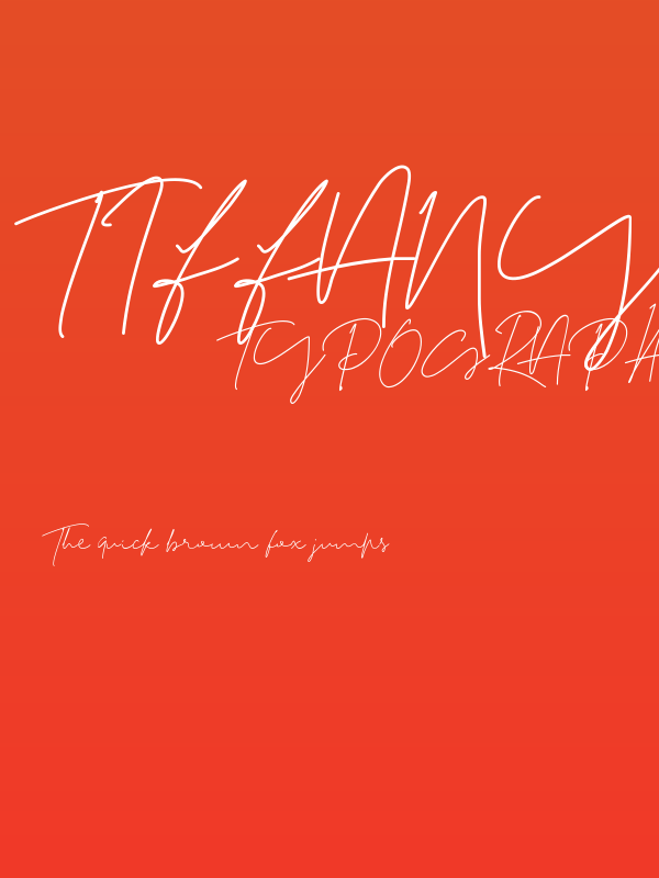 Tiffany Script Poster