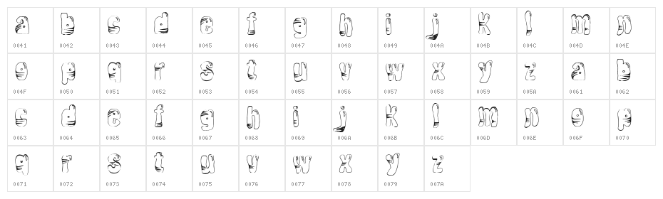 TigerBalloon Regular Character Map