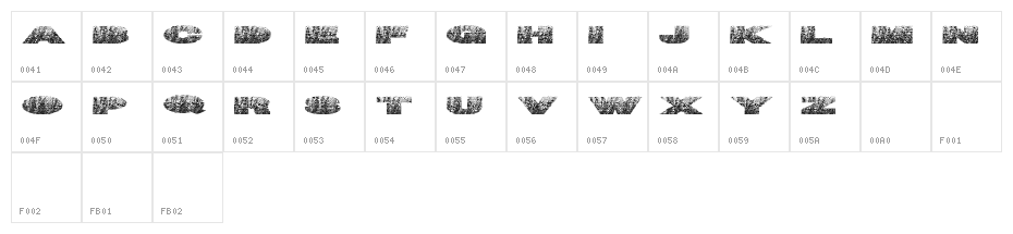 TigerNuts Character Map