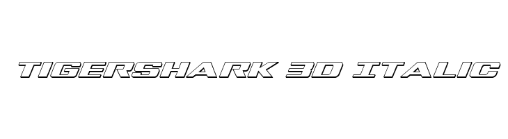 Tigershark 3D Italic Шрифта