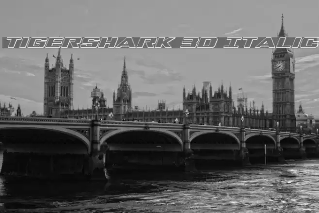 Tigershark 3D Italic Font examples