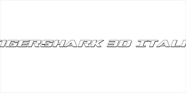 Tigershark 3D Italic Logo