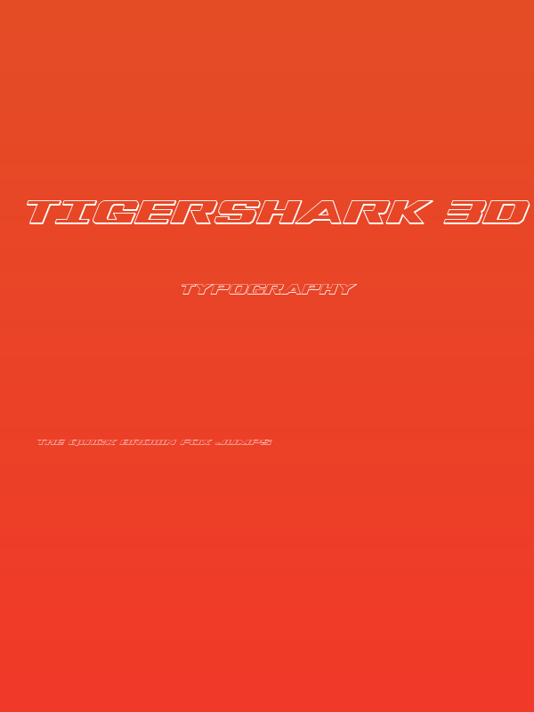 Tigershark 3D Italic Poster