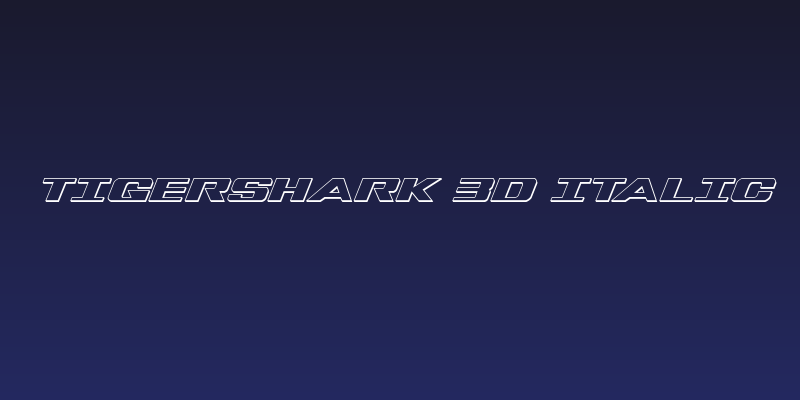 Tigershark 3D Italic Social Header