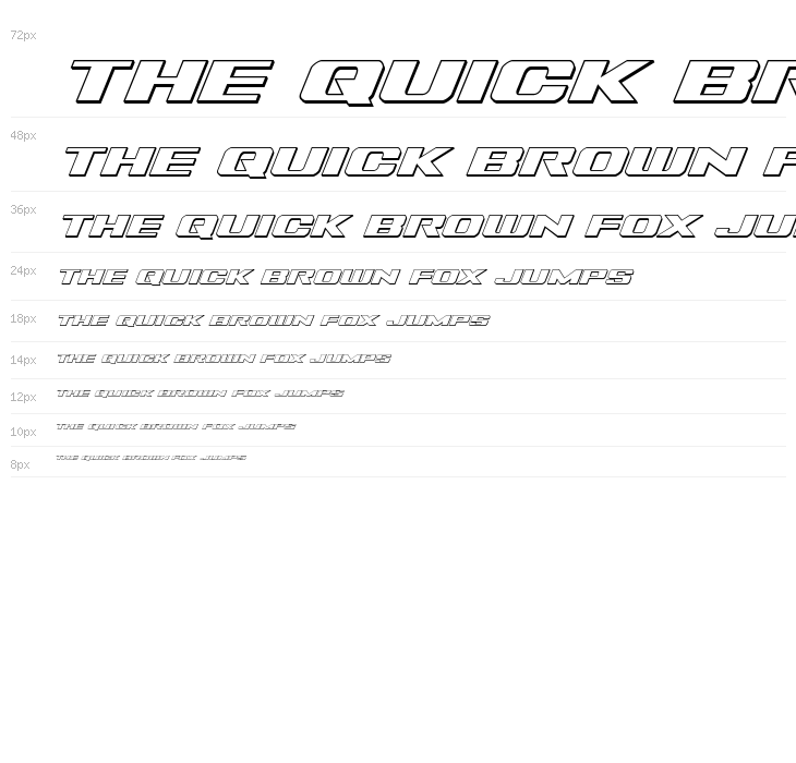 Tigershark 3D Italic Waterfall