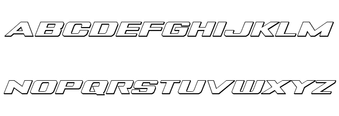 Tigershark 3D Italic Шрифта строчной