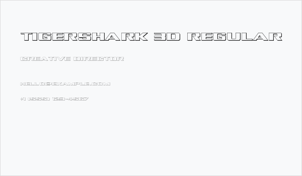 Tigershark 3D Regular Business Card