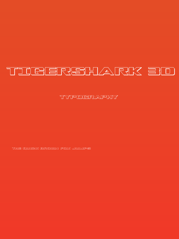 Tigershark 3D Regular Poster