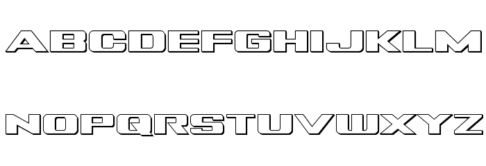 Tigershark 3D Regular Font LOWERCASE