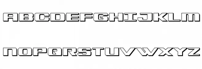 Tigershark 3D Schriftart Groß