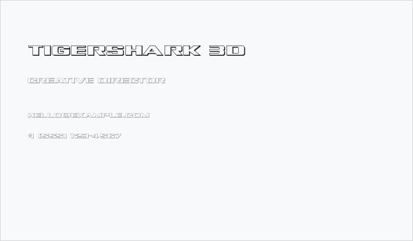 Tigershark 3D Business Card