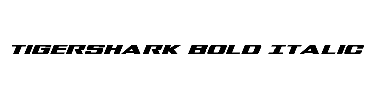 Tigershark Bold Italic Font