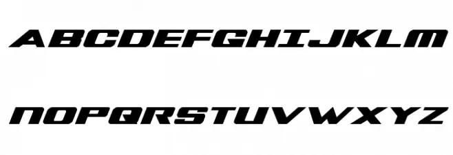 Tigershark Bold Italic Caratteri MAIUSCOLE