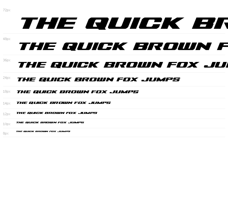 Tigershark Bold Italic Waterfall