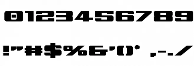 Tigershark Bold Font OTHER CHARS
