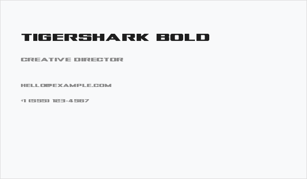 Tigershark Bold Business Card
