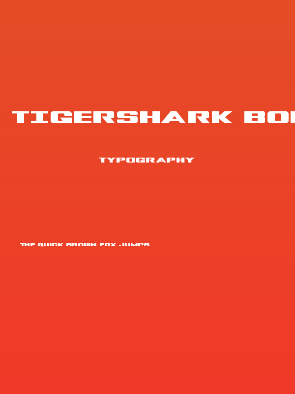 Tigershark Bold Poster
