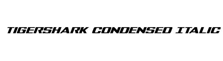 Tigershark Condensed Italic Font