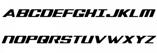 Tigershark Condensed Italic 字体 大写
