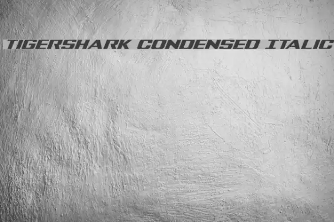 Tigershark Condensed Italic Font examples