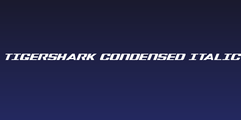 Tigershark Condensed Italic Social Header