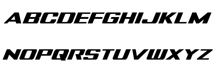 Tigershark Condensed Italic Font LOWERCASE