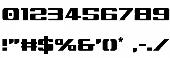 Tigershark Condensed Font OTHER CHARS