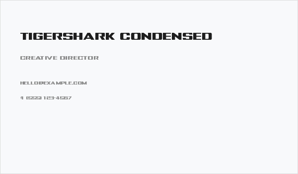 Tigershark Condensed Business Card
