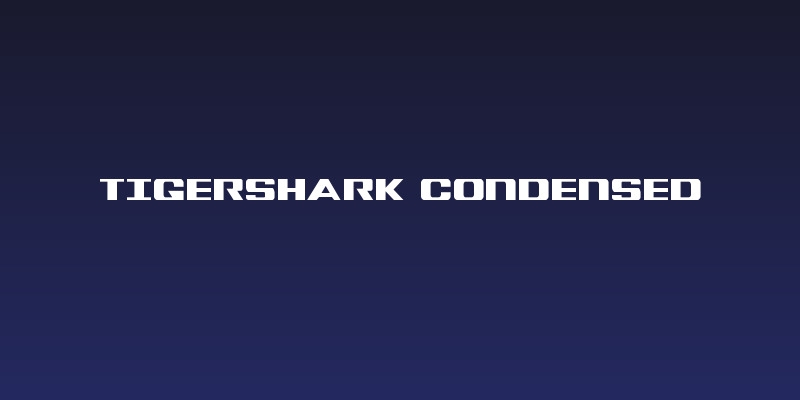 Tigershark Condensed Social Header