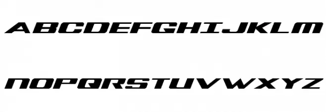 Tigershark Expanded Italic Polices MAJUSCULES