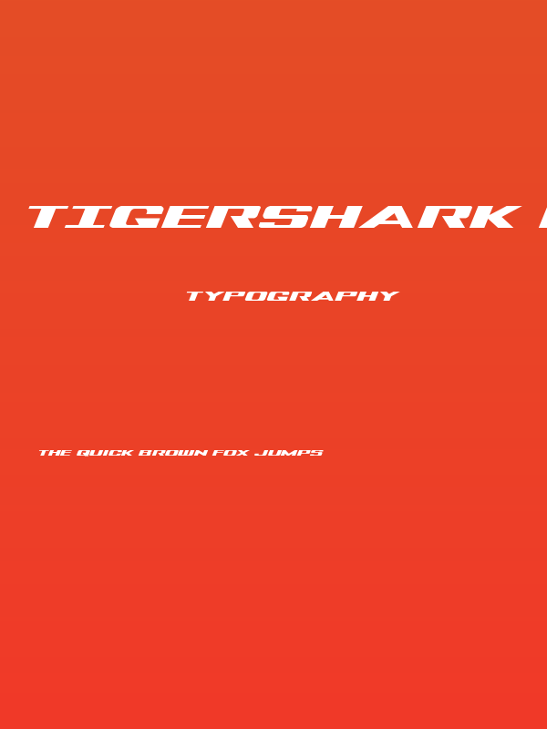 Tigershark Expanded Italic Poster